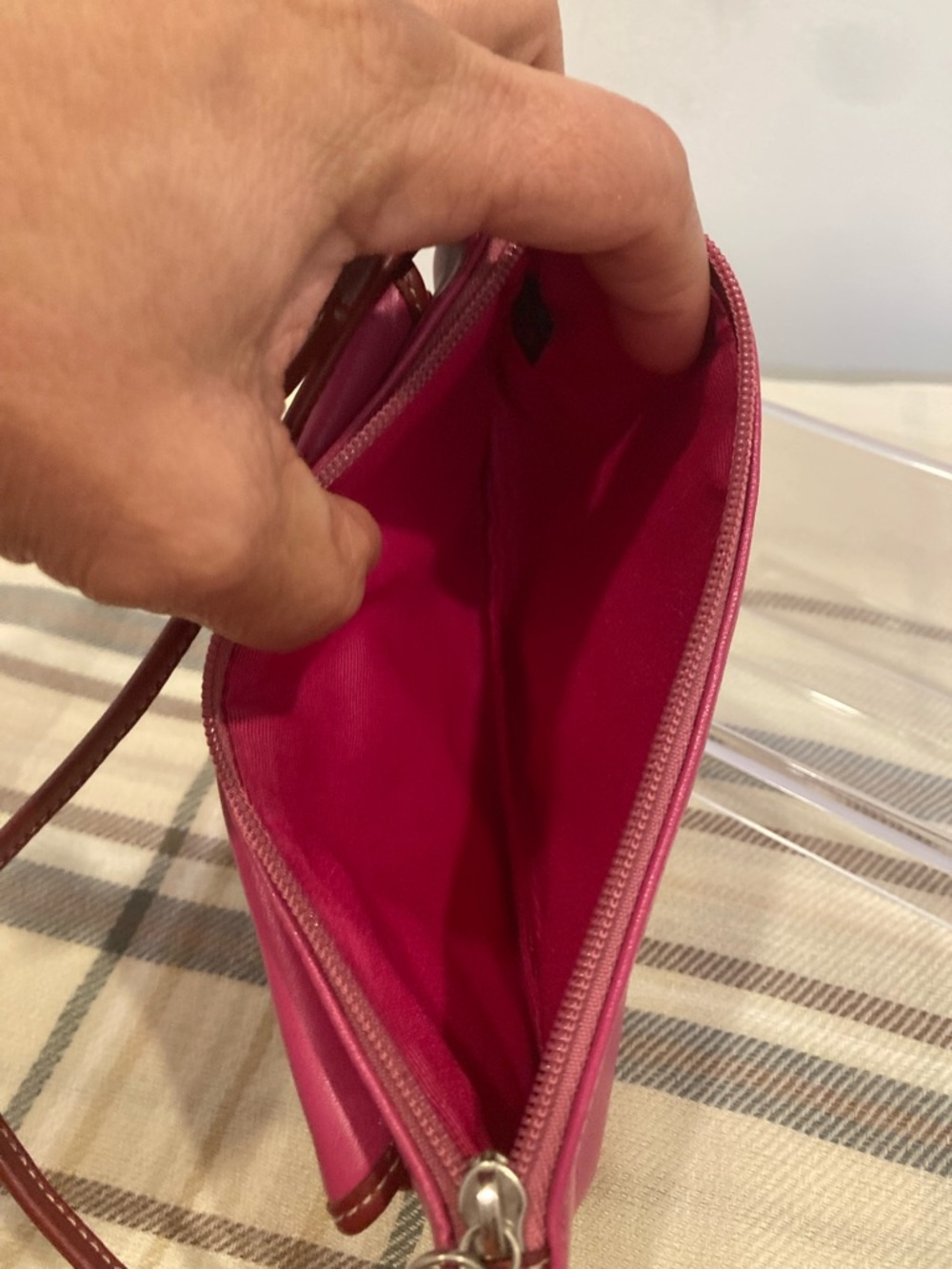 Coach Pink Leather Turnlock Wristlet Clutch - Picture 6 of 8